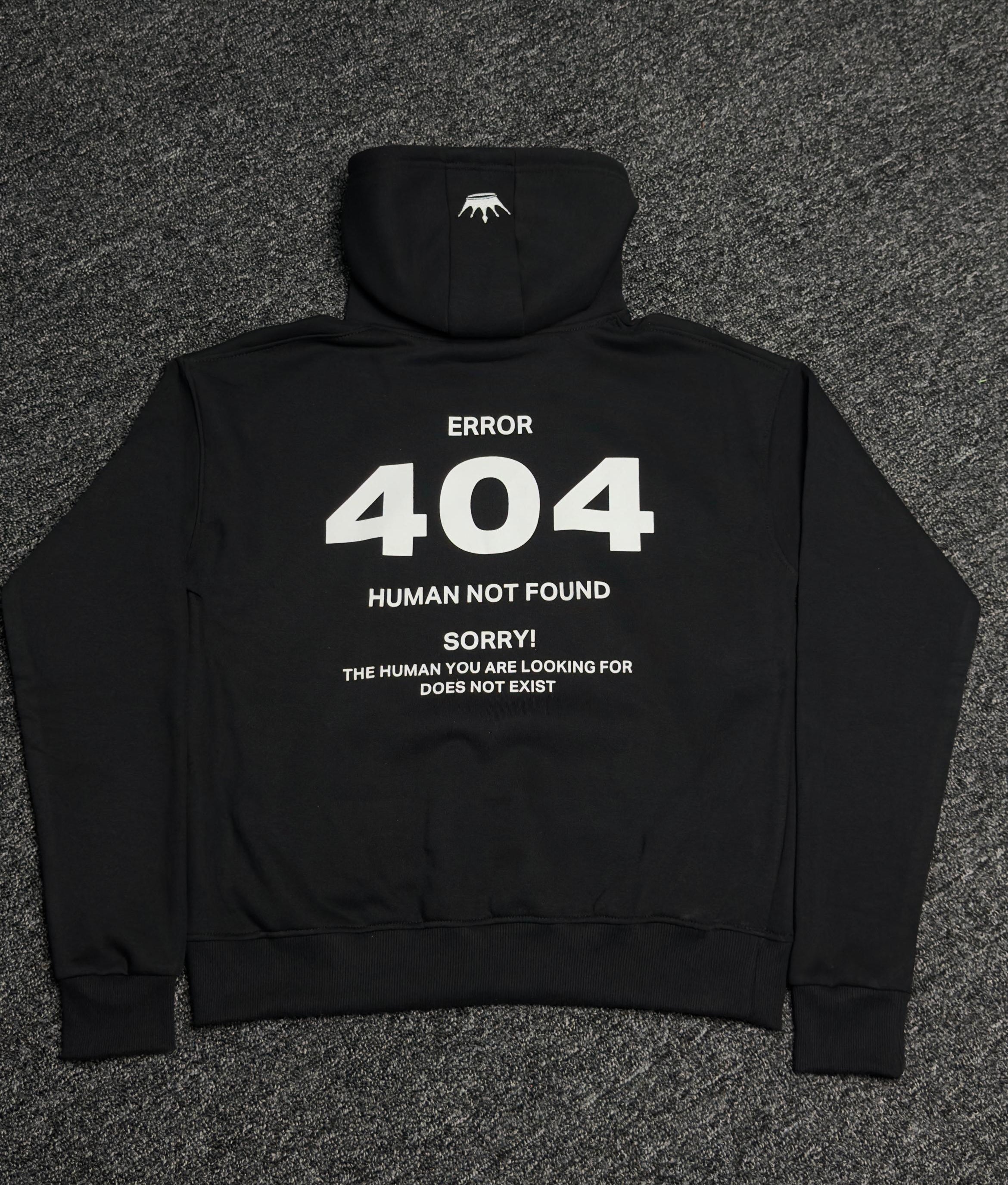 Error 404 Black Hoddie