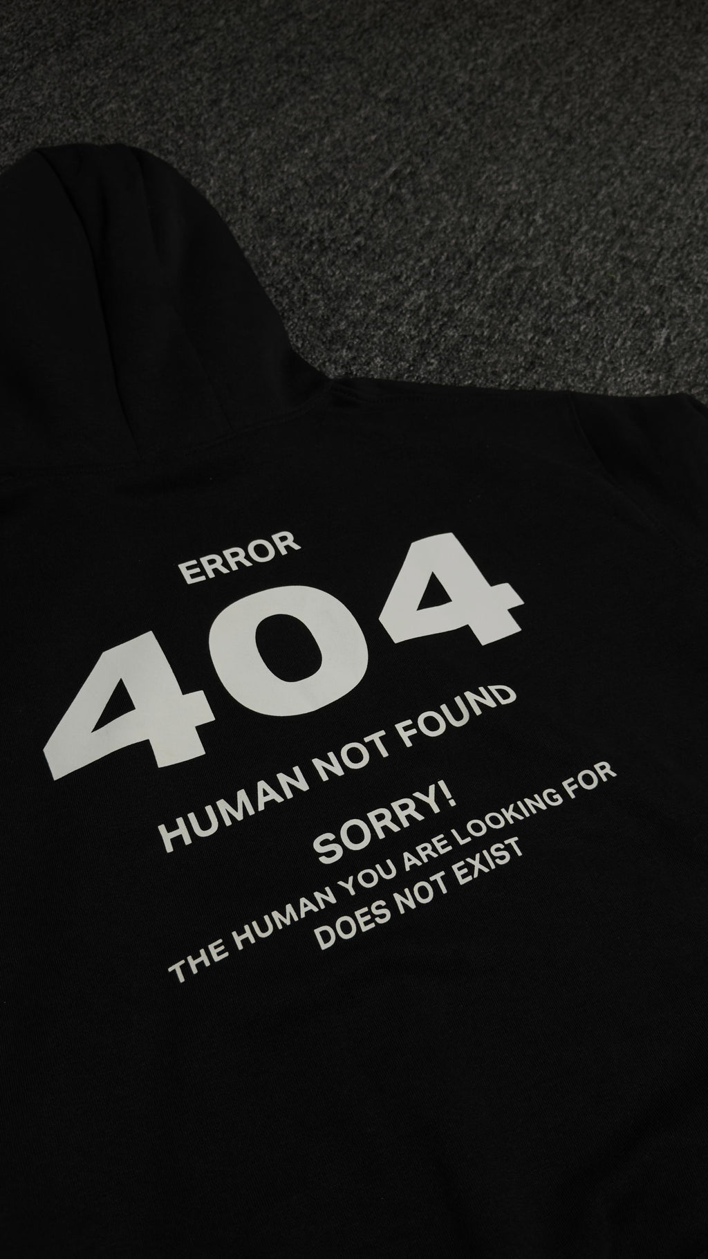 Error 404 Black Hoddie