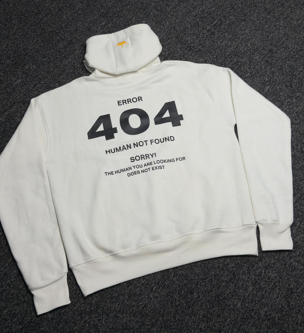 Error 404 White Hoddie